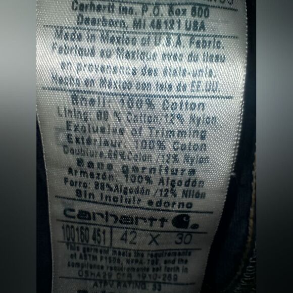 Carhartt Relaxed Fit Fire Resistant HRC 3 Jeans Size 42x30 EUC - Picture 9 of 9